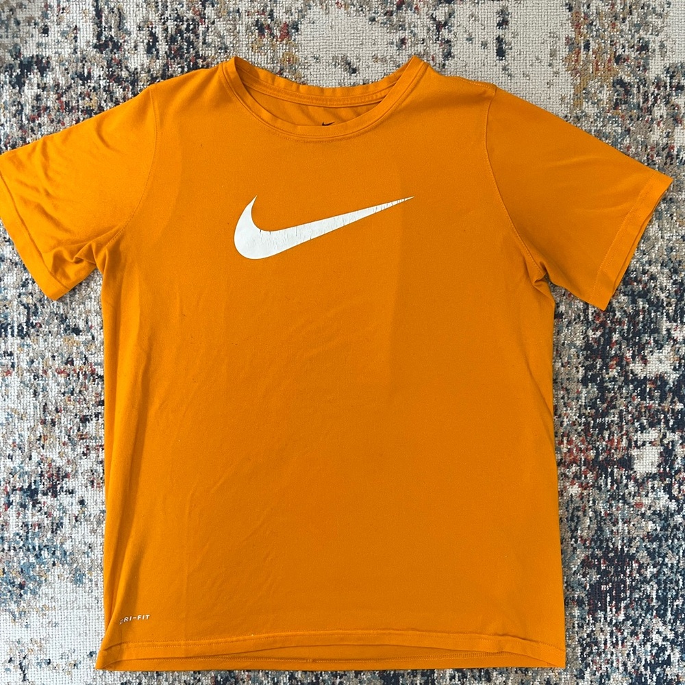 Nike Orange Short Sleeve Tee Vibrant Athletic Wear